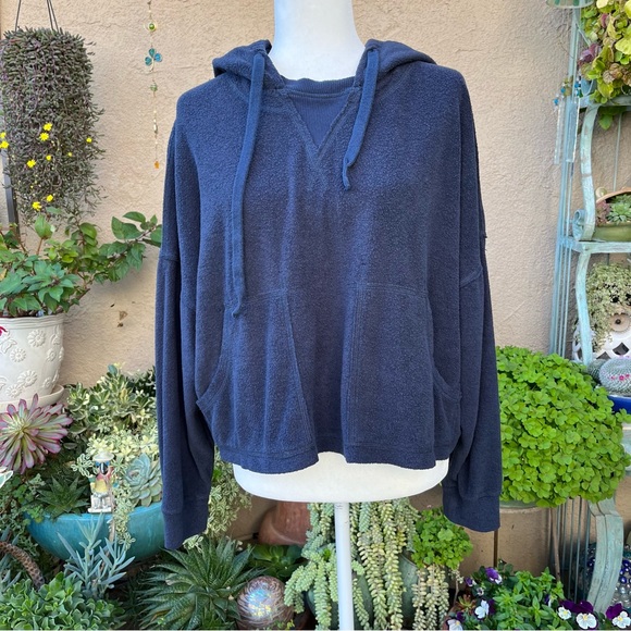 Free People Movement Navy Blue Hoodie Size S - Picture 12 of 15